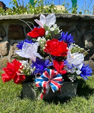 Red White and Blue Memorial Silk