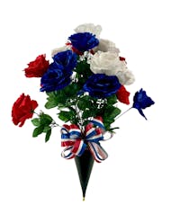 Red White and Blue  Silk Cone