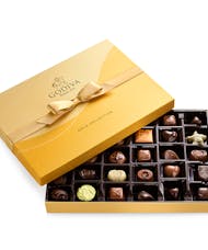 Assorted Chocolate Gold Gift Box, Gold Ribbon, 36 pc.