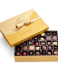 Assorted Chocolate Gold Gift Box, Gold Ribbon, 70 pc.