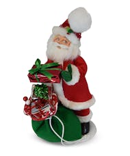 9in Christmas Swirl Santa with Toybag