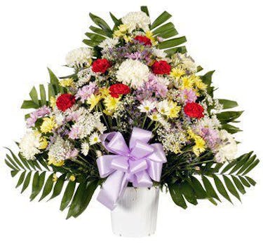 Floor Basket Staten Island Ny Sympathy Flowers Moravian Florist