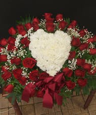 Heart Pillow of Roses/Carnations