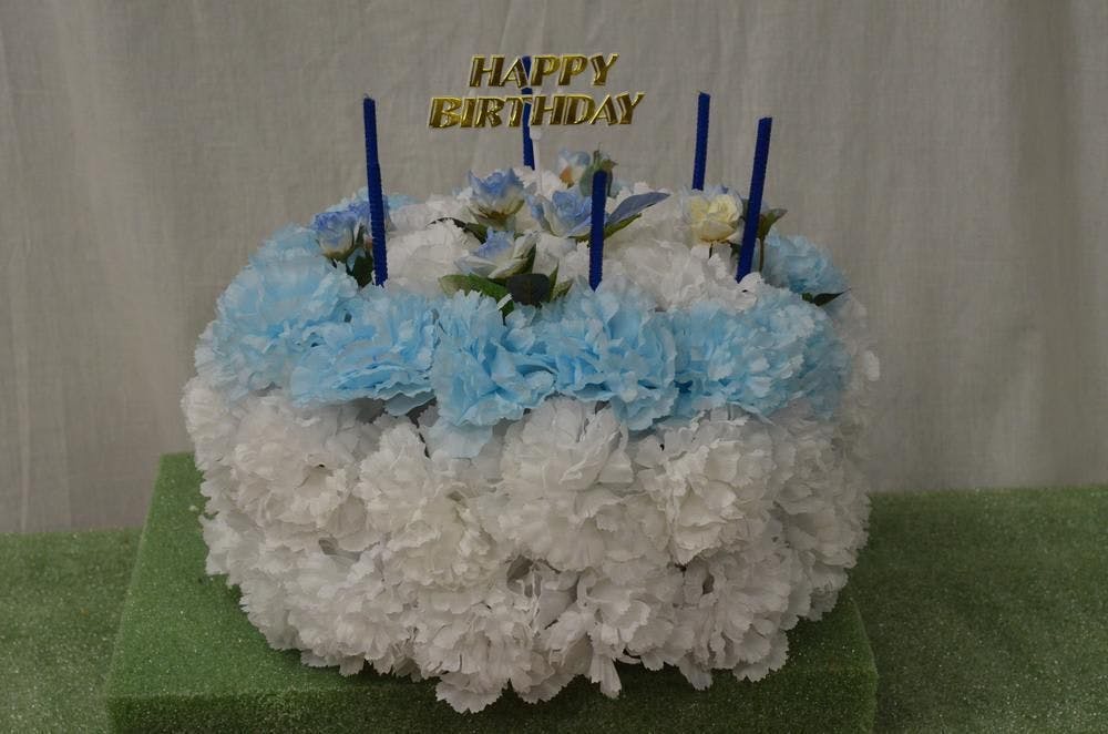 Silk Birthday Cake Staten Island (NY) Cemetery Flowers Moravian Florist