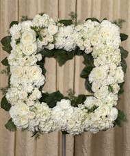 Elegant White Square Wreath