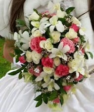 Fresh Cascading Communion bouquet