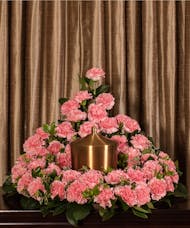 Pink Carnations Memorial Urn