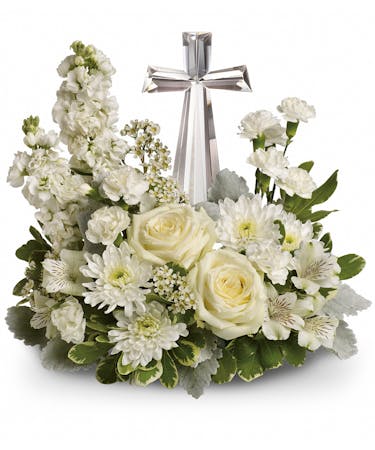 Crystal Cross in White