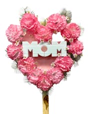 Silk Flower Mom Heart
