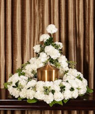 White Carnation Memorial Embrace