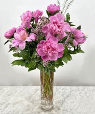 12 Imported Moroccan Peonies Vased